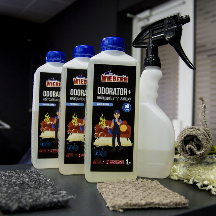 Средство для удаления запаха Odorator+, обладает приятным запахом.